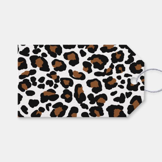 Leopard Big Cat Bont Patroon Print Cadeaulabel (Voorkant (Horizontaal))