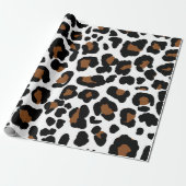 Leopard Big Cat Bont Patroon Print Cadeaupapier (Uitgerold)