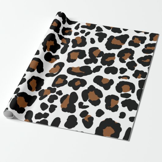 Leopard Big Cat Bont Patroon Print Cadeaupapier (Uitgerold)