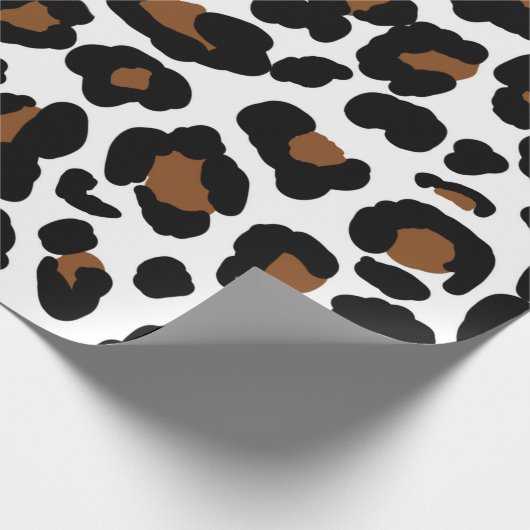 Leopard Big Cat Bont Patroon Print Cadeaupapier (Hoek)