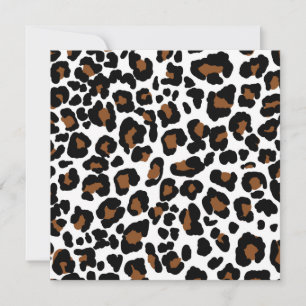 Leopard Big Cat Bont Patroon Print Feestdagenkaart