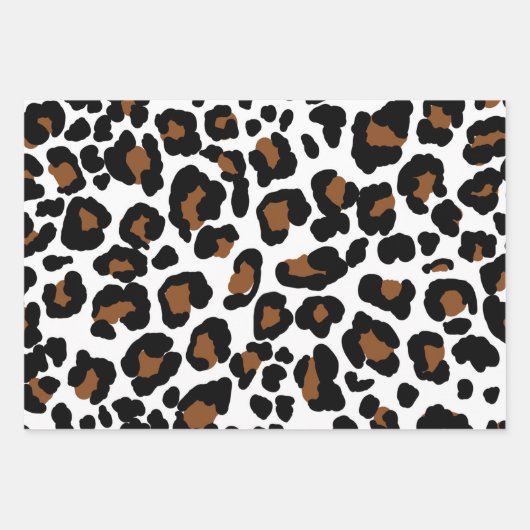 Leopard Big Cat Bont Patroon Print Inpakpapier Vel (Voorkant 2)