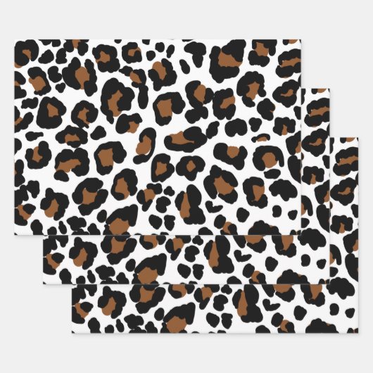Leopard Big Cat Bont Patroon Print Inpakpapier Vel (Set)