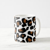 Leopard Big Cat Bont Patroon Print Koffiemok (Voorkant rechts)