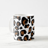 Leopard Big Cat Bont Patroon Print Koffiemok (Voorkant links)