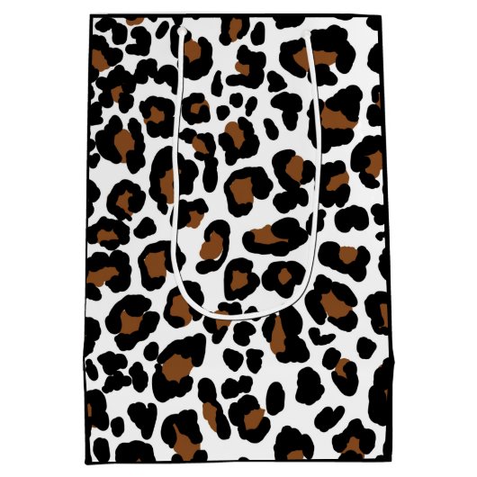 Leopard Big Cat Bont Patroon Print Medium Cadeauzakje (Achterkant)