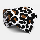 Leopard Big Cat Bont Patroon Print Stropdas (Opgerold)