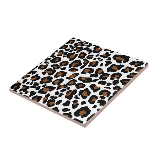 Leopard Big Cat Bont Patroon Print Tegeltje (Zijkant)
