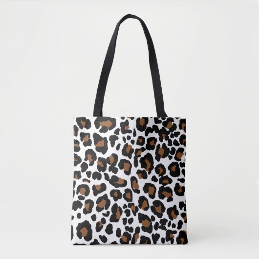 Leopard Big Cat Bont Patroon Print Tote Bag (Voorkant)