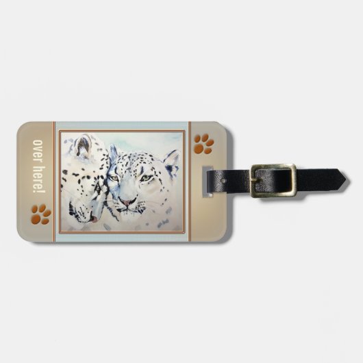 Leopard Big Cat Love Bagagelabel (Voorkant horizontaal)