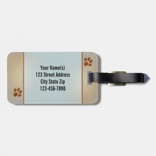 Leopard Big Cat Love Bagagelabel (Achterkant horizontaal)