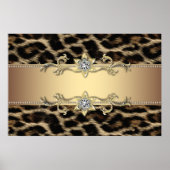 Leopard Birthday Party Banners Poster (Voorkant)