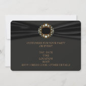 Leopard Black All Occasion Invitation Sjabloon Kaart (Achterkant)