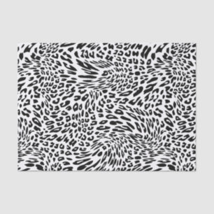 Leopard Black and White Animal Print Tissuepapier