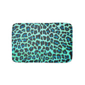 Leopard Black en Blauwgroen afdrukken Badmat (Voorkant)