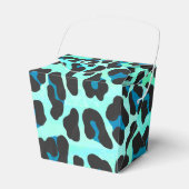 Leopard Black en Blauwgroen afdrukken Bedankdoosjes (Voorkant Zijde)