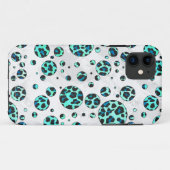 Leopard Black en Blauwgroen afdrukken Case-Mate iPhone Case (Achterkant (horizontaal))