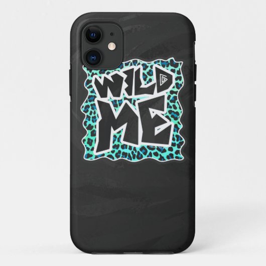 Leopard Black en Blauwgroen afdrukken Case-Mate iPhone Case (Achterkant)