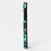 Leopard Black en Blauwgroen afdrukken Case-Mate iPhone Case (Achterkant/links)