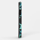 Leopard Black en Blauwgroen afdrukken Case-Mate iPhone Case (Achterkant/rechts)