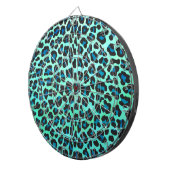 Leopard Black en Blauwgroen afdrukken Dartbord (Voorkant Rechts)