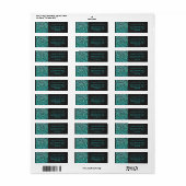 Leopard Black en Blauwgroen afdrukken Etiket (Full Sheet)