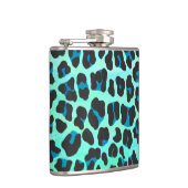 Leopard Black en Blauwgroen afdrukken Heupfles (Rechts)
