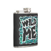 Leopard Black en Blauwgroen afdrukken Heupfles (Rechts)