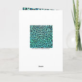 Leopard Black en Blauwgroen afdrukken Kaart (Achterkant)