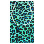 Leopard Black en Blauwgroen afdrukken Klein Cadeauzakje (Achterkant)