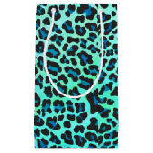 Leopard Black en Blauwgroen afdrukken Klein Cadeauzakje (Voorkant)