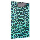 Leopard Black en Blauwgroen afdrukken Klembord (Rechts)