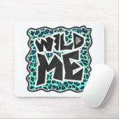 Leopard Black en Blauwgroen afdrukken Muismat (Met muis)