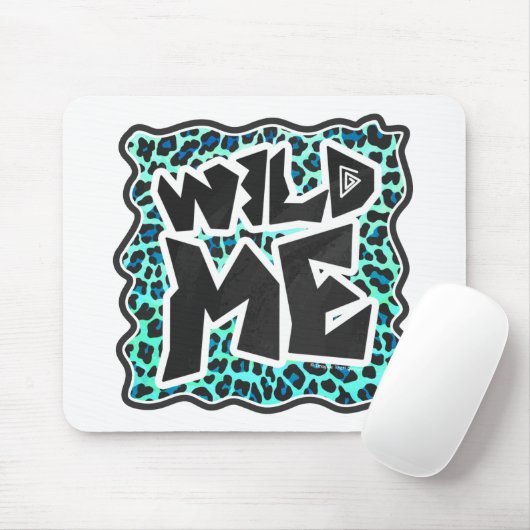 Leopard Black en Blauwgroen afdrukken Muismat (Met muis)