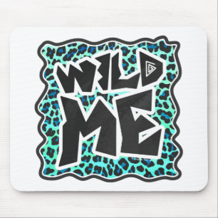 Leopard Black en Blauwgroen afdrukken Muismat