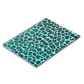 Leopard Black en Blauwgroen afdrukken Notitieboek (Linkerzijde)