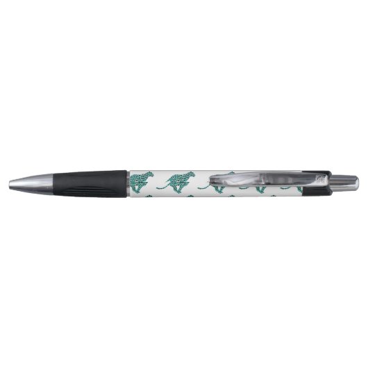 Leopard Black en Blauwgroen afdrukken Pen (Achterkant)