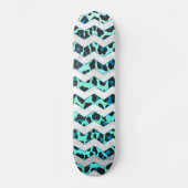 Leopard Black en Blauwgroen afdrukken Persoonlijk Skateboard (Voorkant)