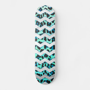 Leopard Black en Blauwgroen afdrukken Persoonlijk Skateboard