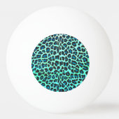 Leopard Black en Blauwgroen afdrukken Pingpongbal (Voorkant)