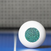Leopard Black en Blauwgroen afdrukken Pingpongbal (Net)