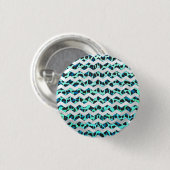 Leopard Black en Blauwgroen afdrukken Ronde Button 3,2 Cm (Voorkant /achterkant)