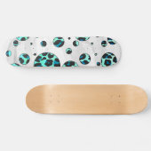 Leopard Black en Blauwgroen afdrukken Skateboard (Horizontaal)