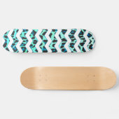 Leopard Black en Blauwgroen afdrukken Skateboard (Horizontaal)