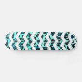 Leopard Black en Blauwgroen afdrukken Skateboard (Horizontaal)