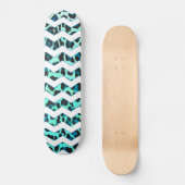 Leopard Black en Blauwgroen afdrukken Skateboard (Voorkant)