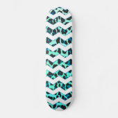 Leopard Black en Blauwgroen afdrukken Skateboard (Voorkant)