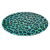 Leopard Black en Blauwgroen afdrukken Snijplank (Hoek)