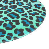 Leopard Black en Blauwgroen afdrukken Snijplank (Hoek)