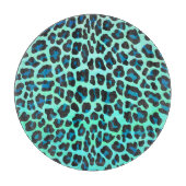 Leopard Black en Blauwgroen afdrukken Snijplank (Voorkant)